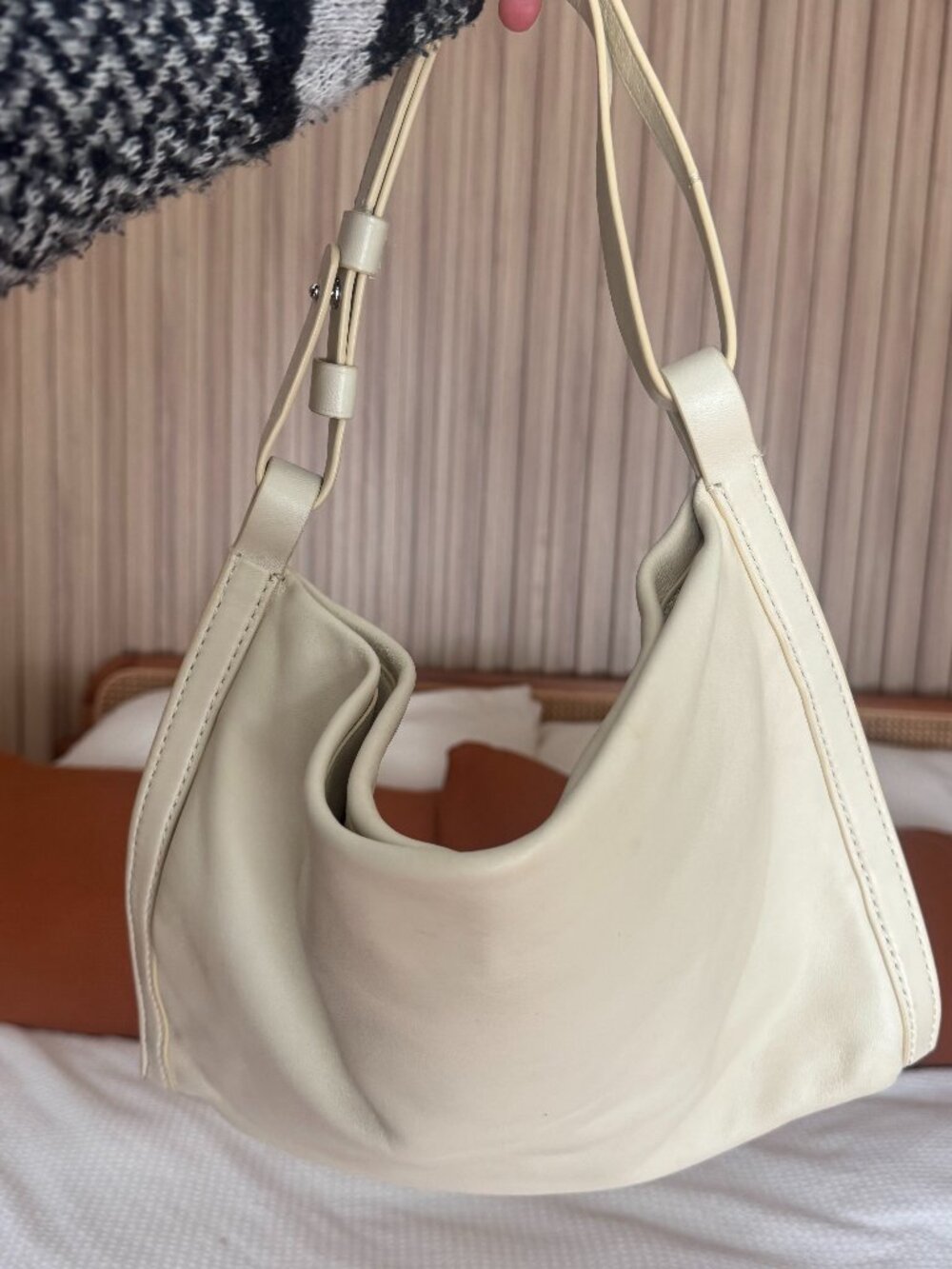 Proenza Schouler Minetta Cream Leather Shoulder Bag